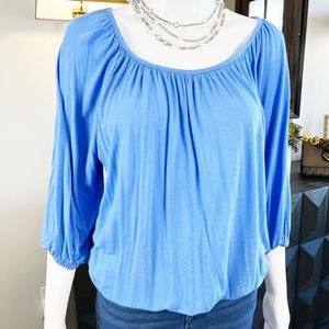 MICHAEL KORS BLUE BLOUSE